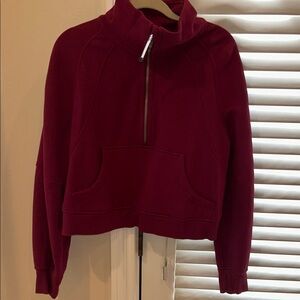 Lululemon Scuba Oversized Funnel-Neck Half Zip Burgundy M/L